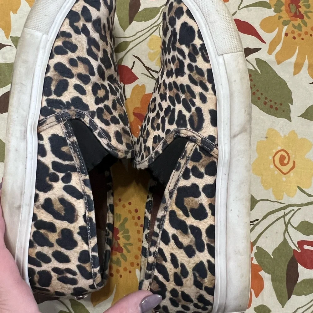 Steve Madden Women's‎ Safary Slip-On Fashion Sneaker size 8M Cheetah suede